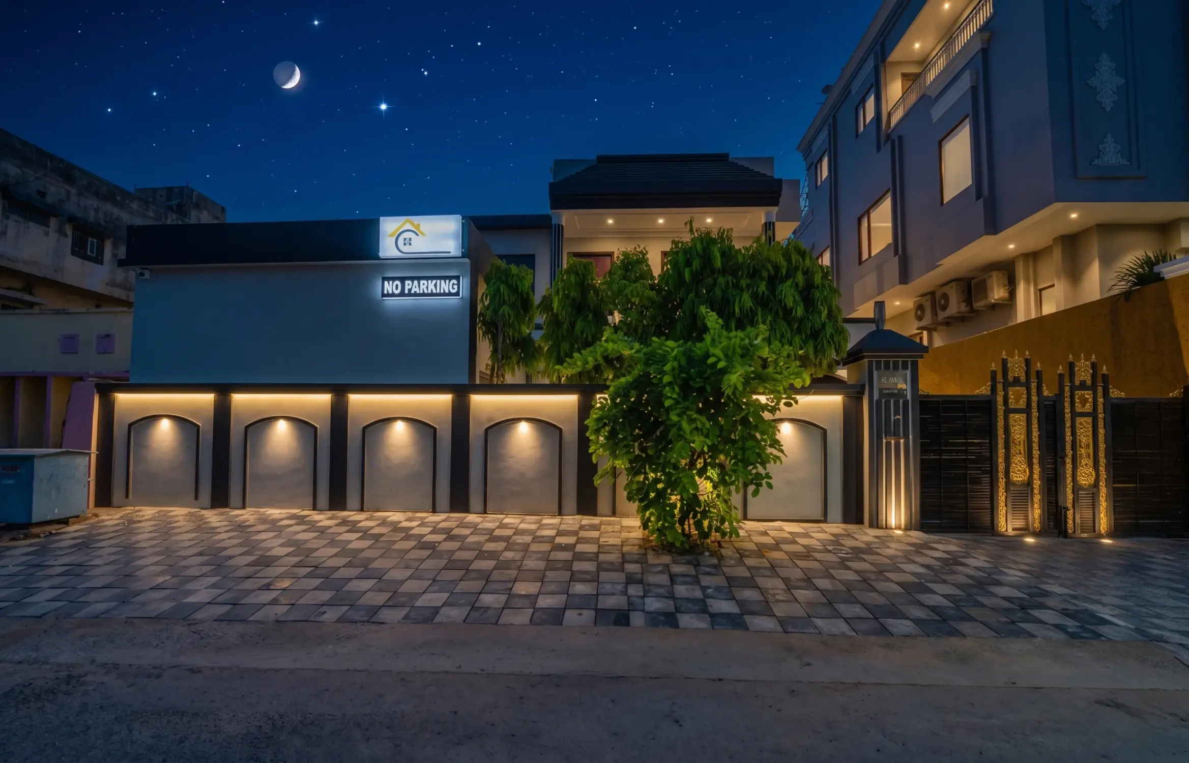 Luxury hotel exterior 1